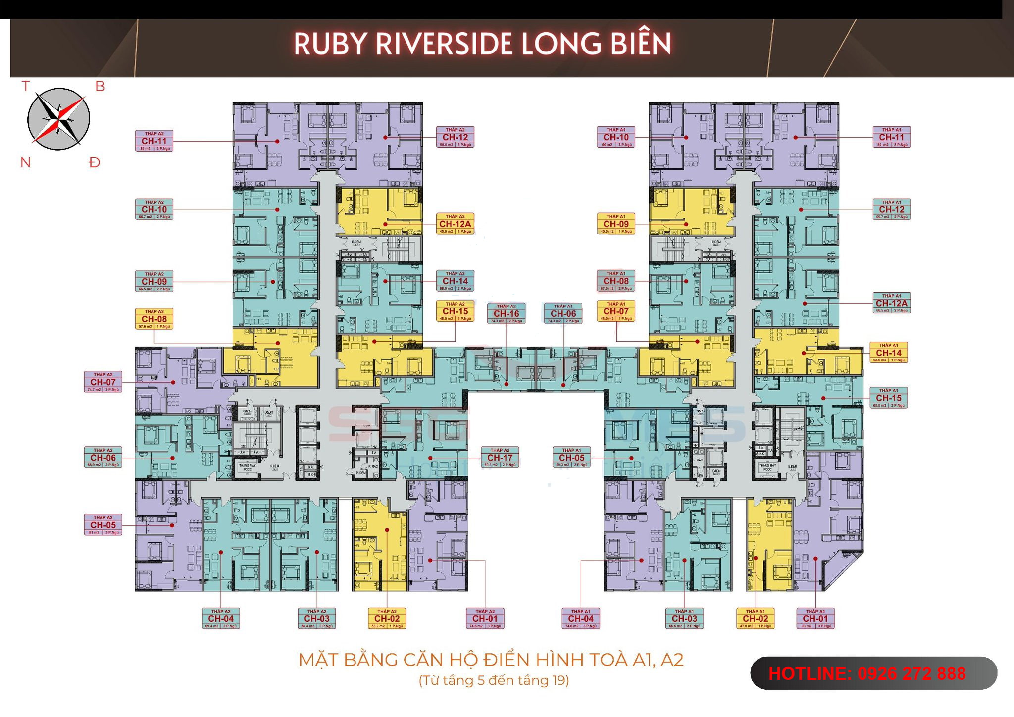 Mặt bằng dự án ruby riverside
