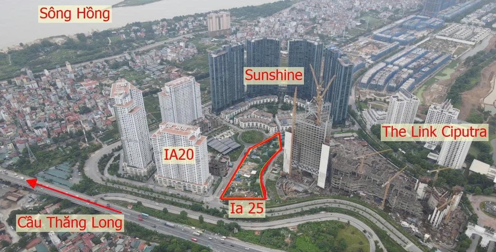 Dự án có mức giá chỉ từ 95 triệu đồng/m2 nằm tại lô đất IA25 Ciputra.